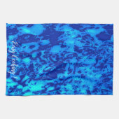 ネイビーカスタマイズ深いフレッシュ海水 キッチンタオル (横)