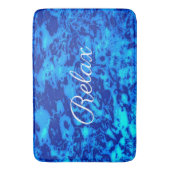 ネイビーカスタマイズ深いフレッシュ海水 バスマット (正面縦)