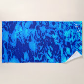 ネイビーカスタマイズ深いフレッシュ海水 ビーチタオル (正面)
