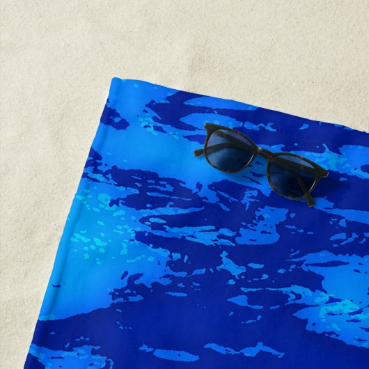 ネイビーカスタマイズ深いフレッシュ海水 ビーチタオル (インサイチュ)