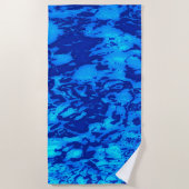 ネイビーカスタマイズ深いフレッシュ海水 ビーチタオル (正面)