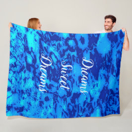 ネイビーカスタマイズ深いフレッシュ海水 フリースブランケット