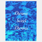 ネイビーカスタマイズ深いフレッシュ海水 フリースブランケット (正面)