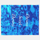 ネイビーカスタマイズ深いフレッシュ海水 フリースブランケット (正面(横))