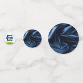 ネイビーカスタムブルーアクセント付き紙吹雪写真 コンフェッティ (正面)