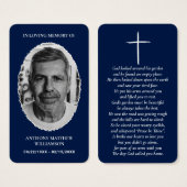 ネイビーカスタムブルー写真記念カード (正面&裏面)