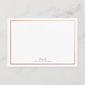 ネイビーカッパーウィンターツリーズアベニューウェディングレセプション エンクロージャーカード (裏面)