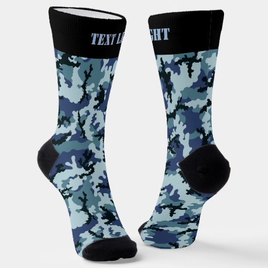 ネイビーカモフラージュ柄ソックス ソックス (傾斜あり)
