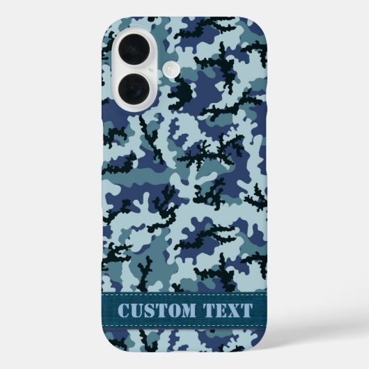 ネイビーカモフラージュ Case-Mate iPhoneケース (裏面)