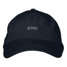 ネイビーカラーのKINGプレミアムエレガンススタイルの帽子