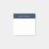 ネイビーカラーブロック縁ど |パーソナライズされた | ポストイット (正面)