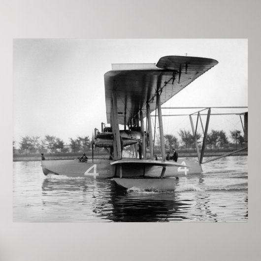 ネイビーカーティスNC-4飛んでいるボート， 1918 ポスター (正面)