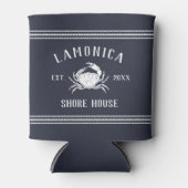 ネイビーカ素朴ニショアパーソナライズされたハウス 缶クーラー (正面)