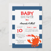 ネイビーカ航海のニベビーシャワー招待状 招待状 (正面)