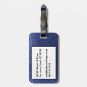 ネイビーガーリーブルーシルバーグラデーショングリッタースパークレス ラゲッジタグ (裏面縦)