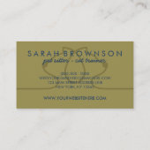 ネイビーキャットラインロゴピッター獣医業 名刺 (裏面)