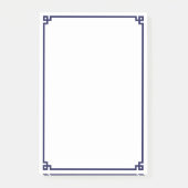 ネイビーギリシャ鍵装飾縁ど品 ポストイット (正面)