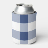 ネイビーギンガムパターン 缶クーラー (缶正面)