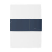 ネイビークラシックエレガンス書道モノグラム結婚ズ 招待状ベリーバンド (裏面例)