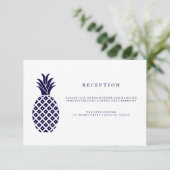 ネイビークラシックパイナップルウェディングレセプション 招待状 (スタンド正面)
