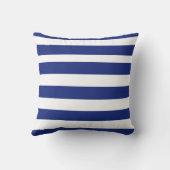 ネイビークラシックブルーホワイトストリップ クッション (裏面)