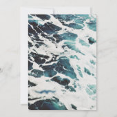 ネイビークラシックブルー沿岸結婚式招待状 招待状 (裏面)