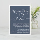 ネイビークラシーカップルのシャワー招待状 招待状 (スタンド正面)