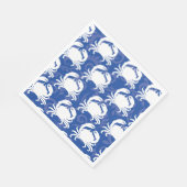 ネイビークラフェストのホワイトカニ スタンダードランチョンナプキン (角)