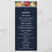 ネイビークリームバーガンディーサマー結婚フローラ メニュー (正面)