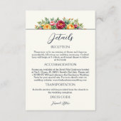 ネイビークリームフローラ結婚の詳細エンクロージャカード エンクロージャーカード (正面)