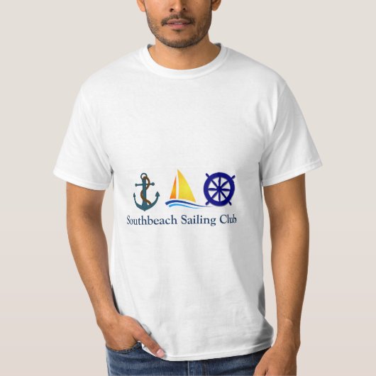 ネイビークルーの白Tシャツ Tシャツ (正面)
