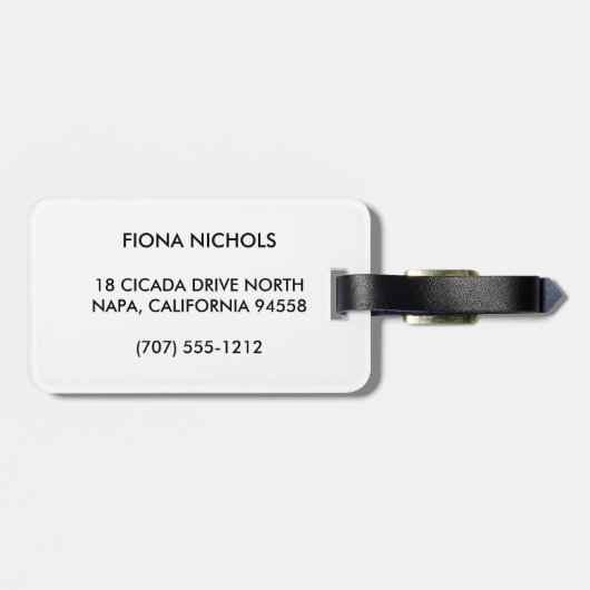 ネイビーグラデーショグラデーションンパーソナライズされたゴのタグ ラゲッジタグ (裏面横)