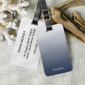 ネイビーグラデーショグラデーションンパーソナライズされたゴのタグ ラゲッジタグ