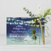 ネイビーグラデーションビーチ結婚式招待状 招待状 (スタンド正面)