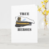 ネイビーグリーティングカード カード (黄色い花)