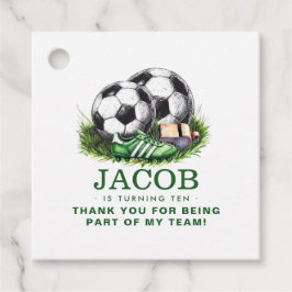 ネイビーグリーンサッカーキッズウォーター色 フェイバータグ