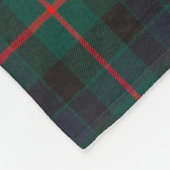 ネイビーグリーンタータンチェックプレイドメリークリスマスフォト フリースブランケット (角)