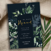 ネイビーグリーン金ゴールドグリーンフレーム我々はカードを移動した サンキューカード