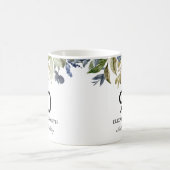 ネイビーグリー葉ネリー90誕生日 コーヒーマグカップ (中央)