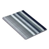 ネイビーグレイストライプズ ノートブック (右側)