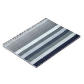 ネイビーグレイストライプズ ノートブック (左側)