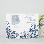 ネイビーグレイホワイト抽象芸術フローラ結婚式 (スタンド正面)