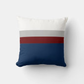 ネイビーグレイBurgundyカラーブロック装飾用クッション クッション (正面)