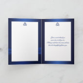 ネイビーケルティックラブノットフォトサンキューカード サンキューカード (内部)