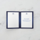 ネイビーケルト愛の結び目ありがとうノートカード サンキューカード (内部)