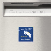 ネイビーコスタリカ結婚式の日付マップを保存 マグネット (インサイチュ (食洗機))