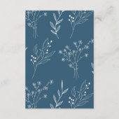 ネイビーコーナーフローラボホ結婚ズ エンクロージャーカード (裏面)