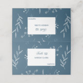 ネイビーコーナーフローラボホ結婚ズ プレイスカード (外部開封)