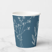 ネイビーコーナーフローラボホ結婚ズ 紙コップ (裏面)