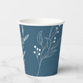 ネイビーコーナーフローラボホ結婚ズ 紙コップ (正面)